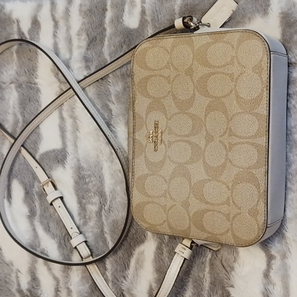 Coach Handbags - Coach Crossbody Mini camera tan/off white